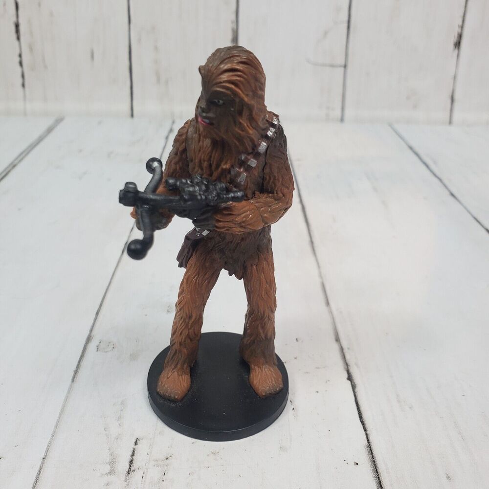 CHEWBACCA STAR WARS 4” ACTION FIGURE TOY ON BASE  (PRE-OWNED)